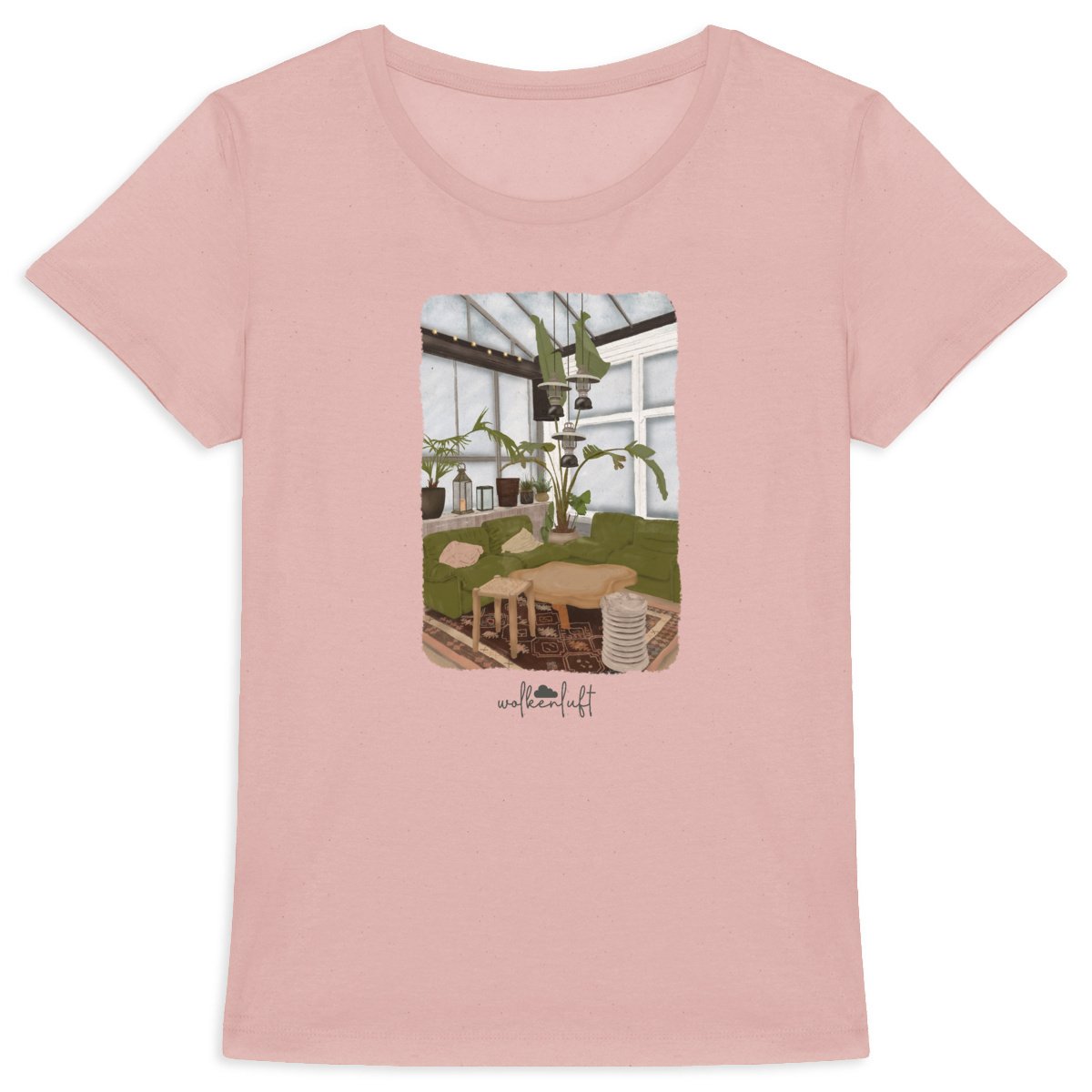 Branding Beach Club - Women`s slub T-Shirt aus Bio-Baumwolle