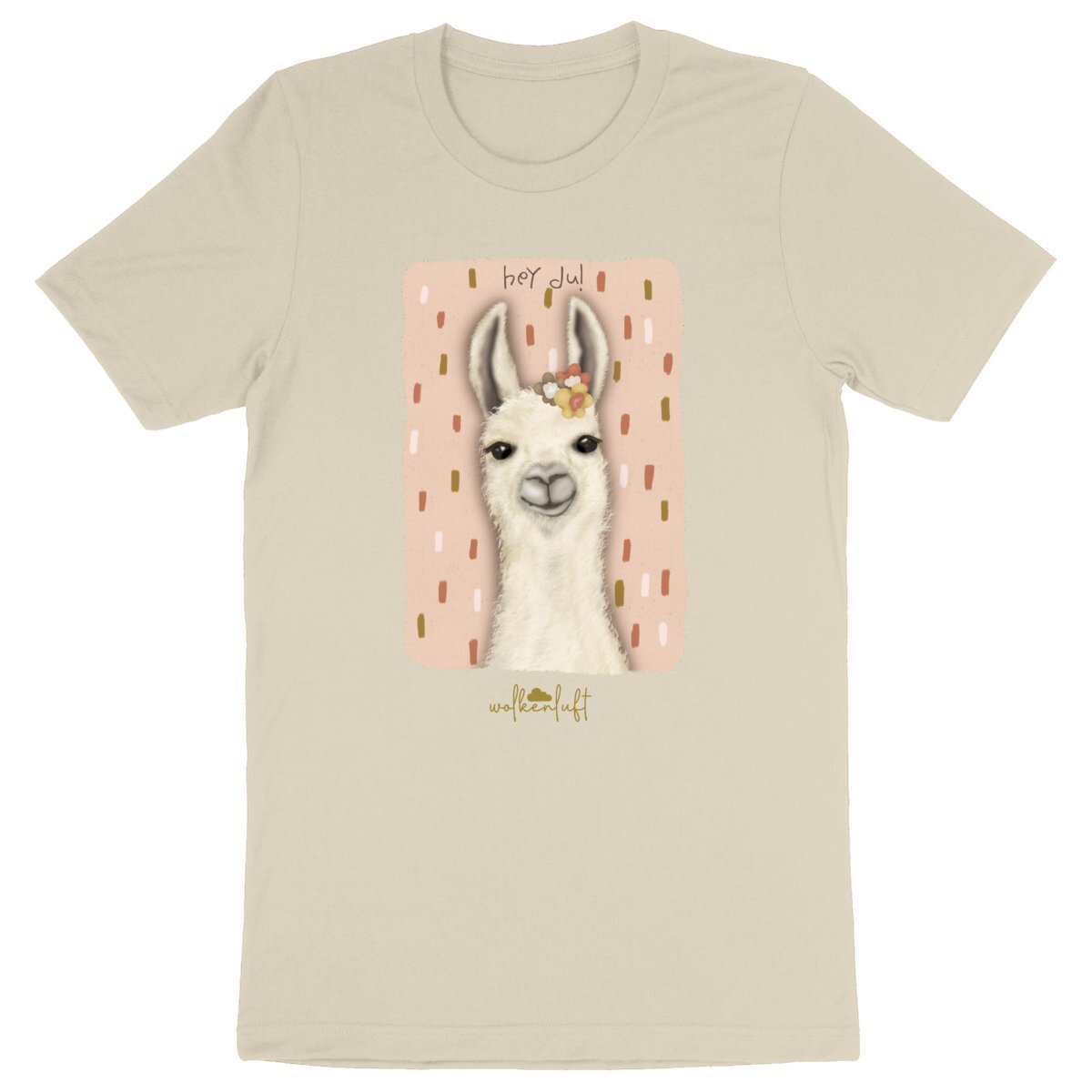 Hey Du! - Alpaka - Unisex T-shirt aus Bio-Baumwolle