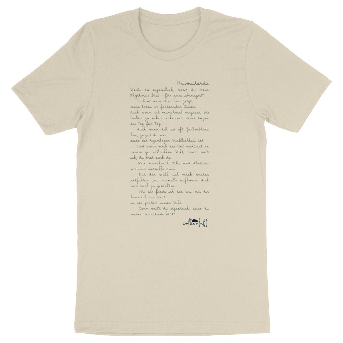 Heimaterde Text - Unisex T-Shirt aus Bio-Baumwolle